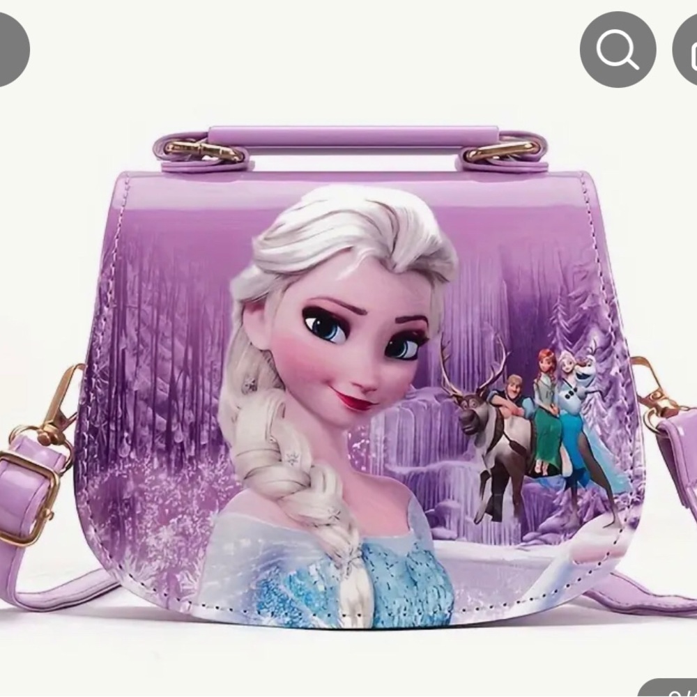 Frozen Themed Purple Crossbody Bag